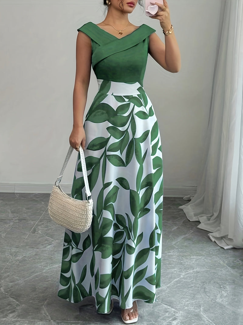 Una | Women's Wedding Guest Maxi Dress | A-Line V-Neck