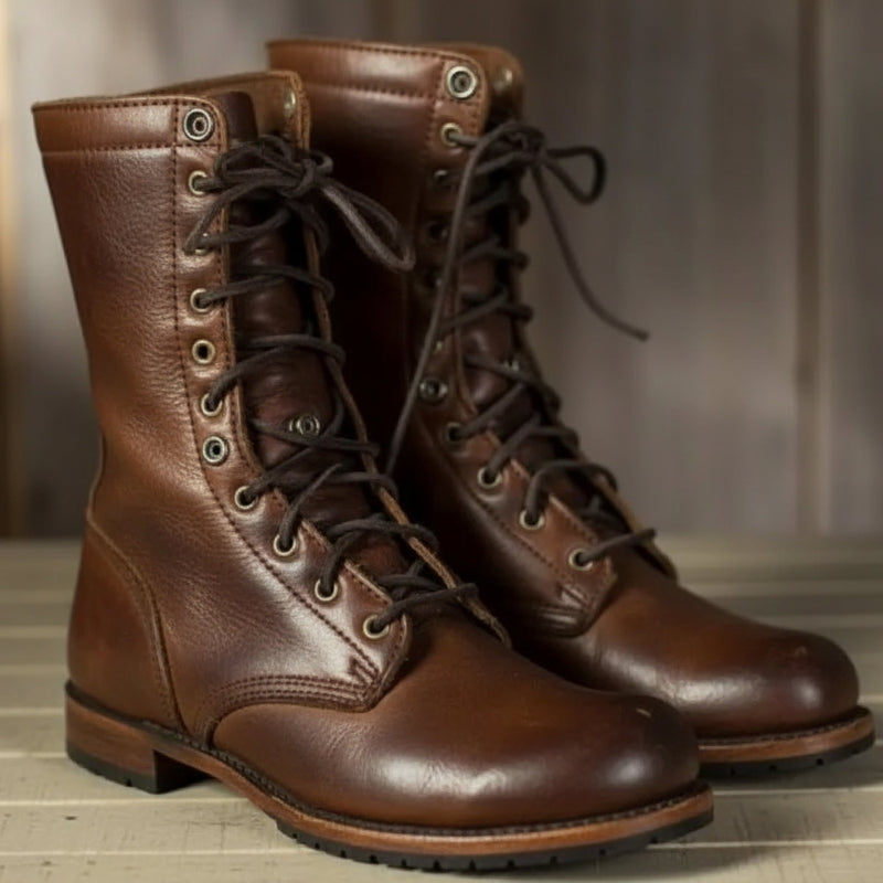 Yasmin | Boots For Women | Lace-Up Mid-Calf Design
