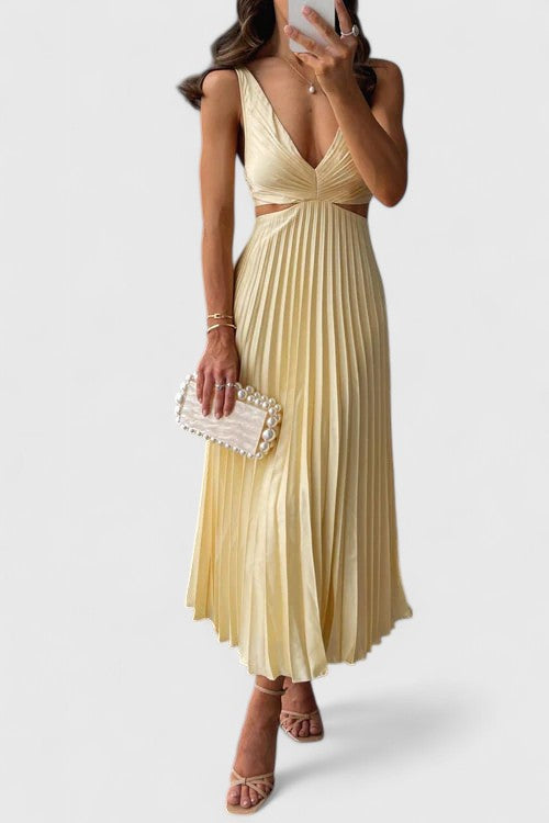 Salma | Women's Wedding Guest Dress | Sleeveless Pleated