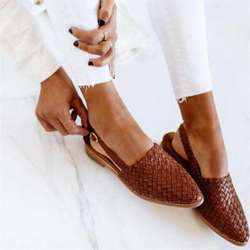 Thea | Loafers For Women | Woven Slingback Closed Toe