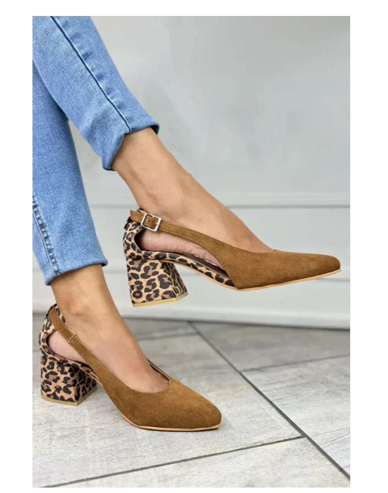 Camille | Block Heels for Women |  Closed toe slingback
