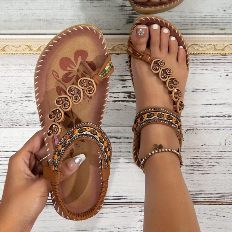 Anwen | Sandals For Women | Decorative Strap Flat Sole Design