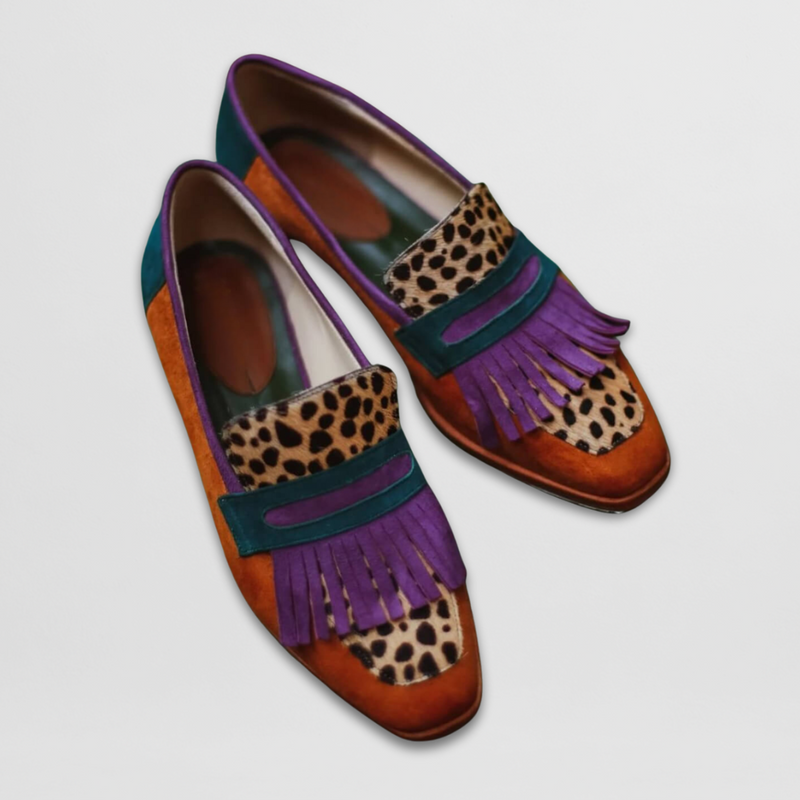 Dawn | Loafers For Women | Patterned Fringe Detail