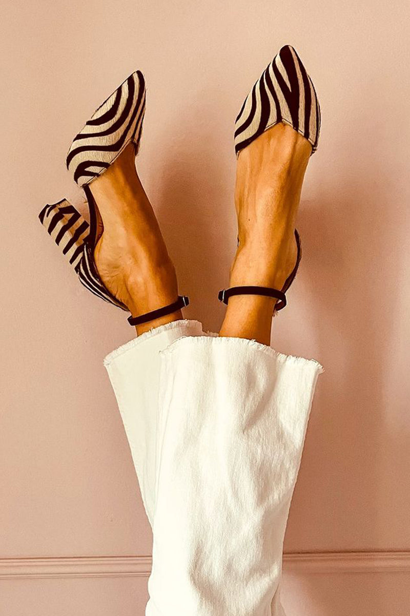 Faye | Sandals For Women | Pointed Toe Slingback Block Heel Style