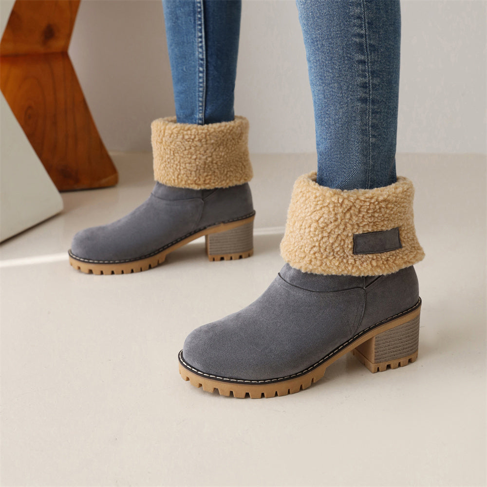 Aisling | Boots for Women | Faux Shearling Cuff Ankle Style