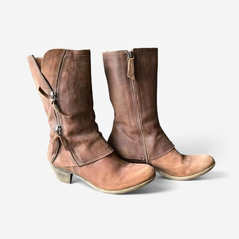 Zoya | Boots For Women | Mid-Calf Side Zip Detail