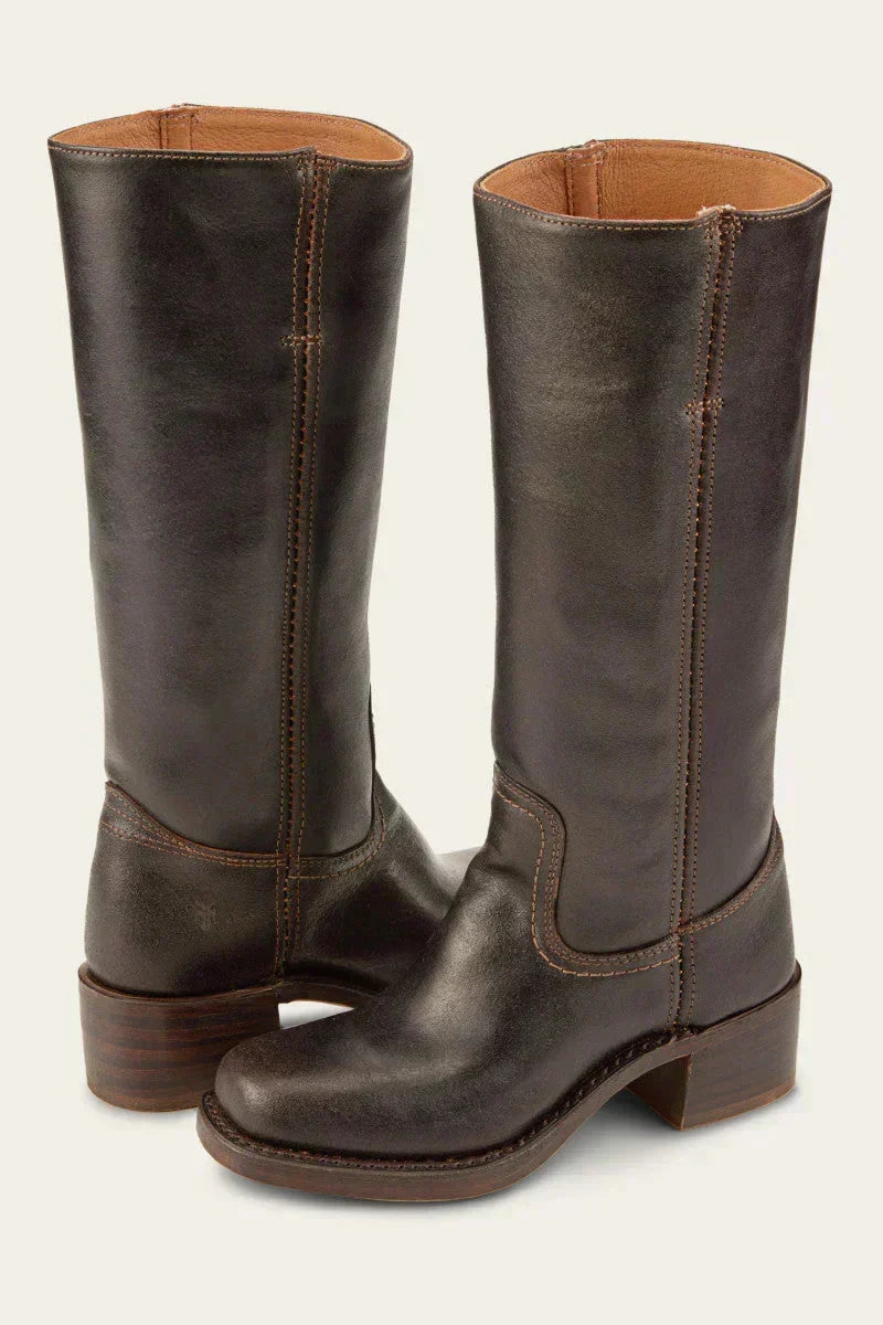 Eloise | Boots For Women | Mid Calf Block Heel With Closed Toe