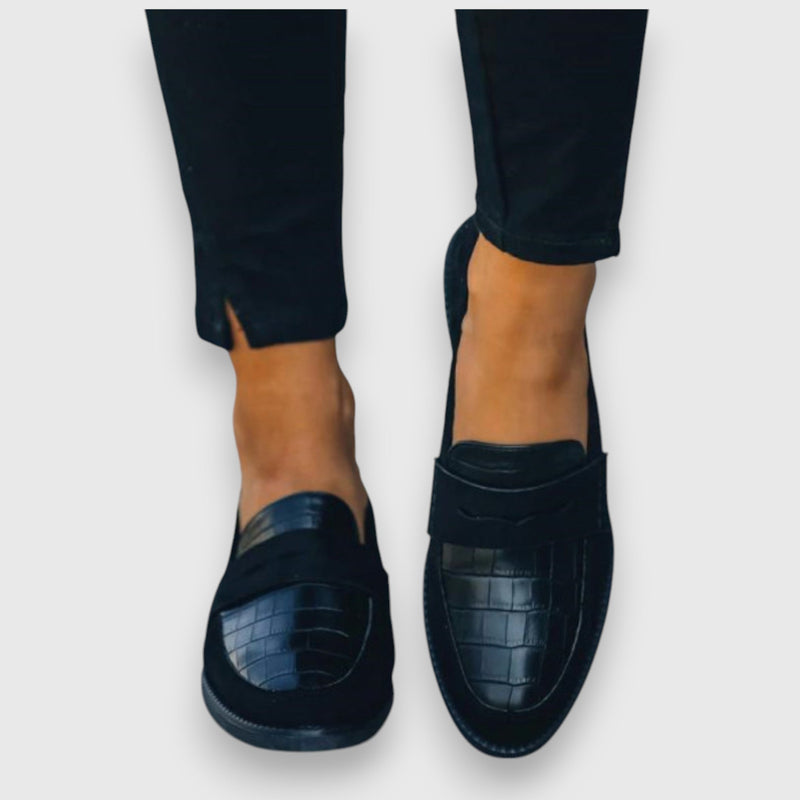 Margot | Loafers For Women | Textured Panel Closed Toe