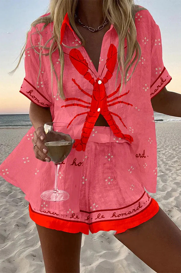 Yumi | Women's Two-Piece Set  | Printed Surface Detail