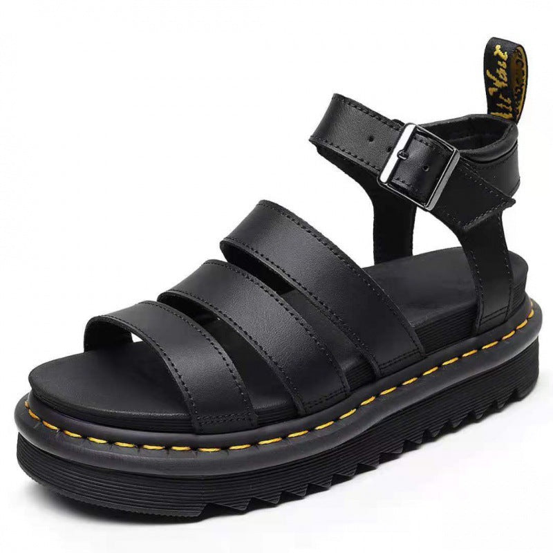Wren | Sandals For Women | Triple Strap Platform Ankle Buckle