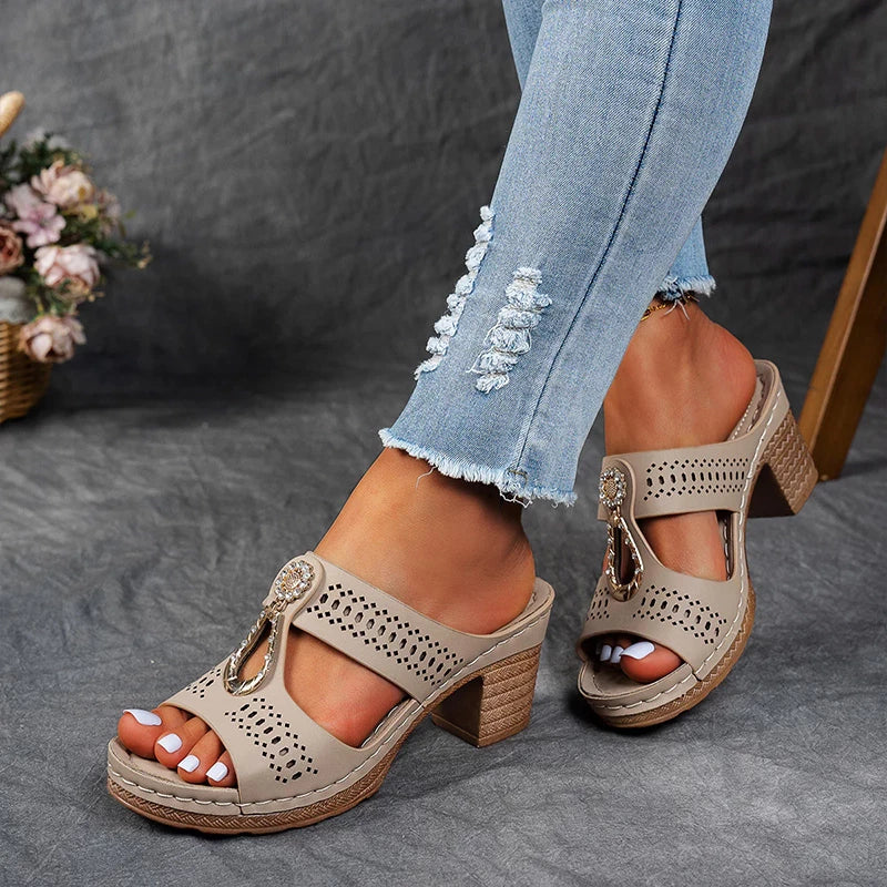Sandals For Women | Cutout Strap Wedge Shoes