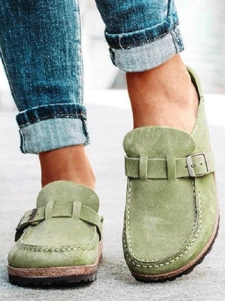 Amara | Loafers For Women | Buckle Strap Closed Toe