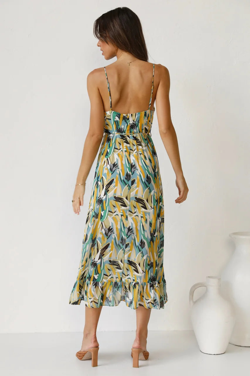 Women's Dress | Adjustable-style Shoulder Straps Midi