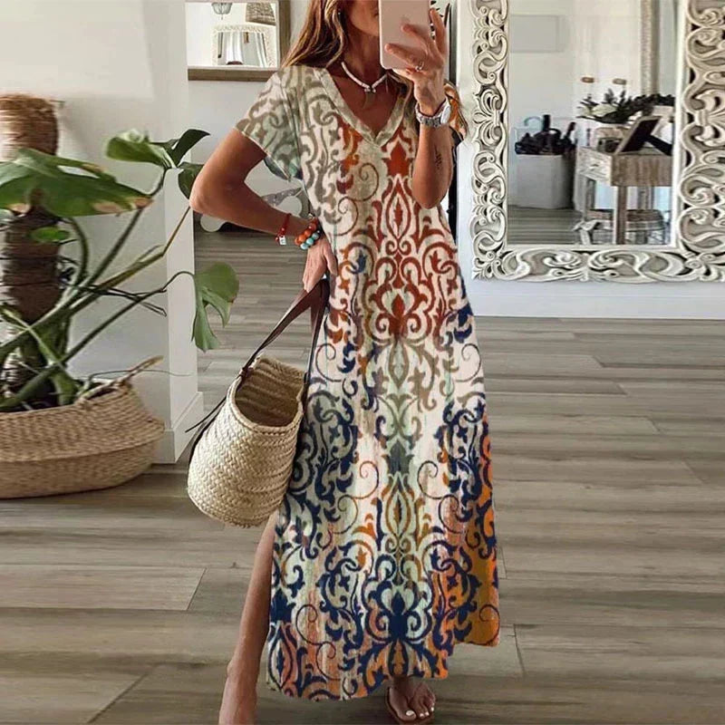 Petronella | Women's Boho Maxi Dress | Casual Floral