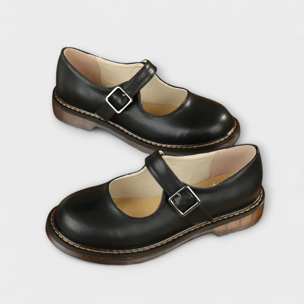 Mary Jane Shoes For Women | Buckle Strap Rounded Toe