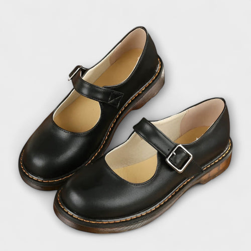 Mary Jane Shoes For Women | Buckle Strap Rounded Toe
