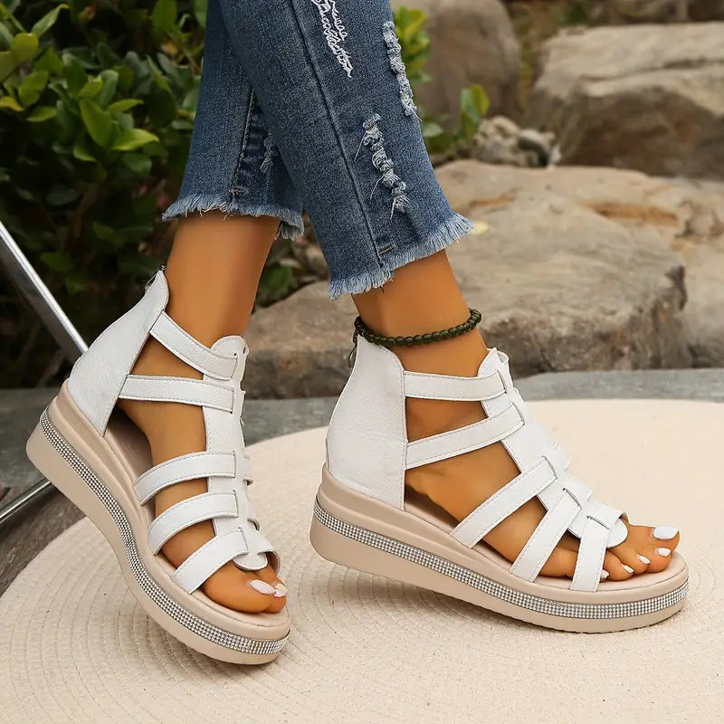 Elena | Sandals For Women | Multi-Strap Platform Design