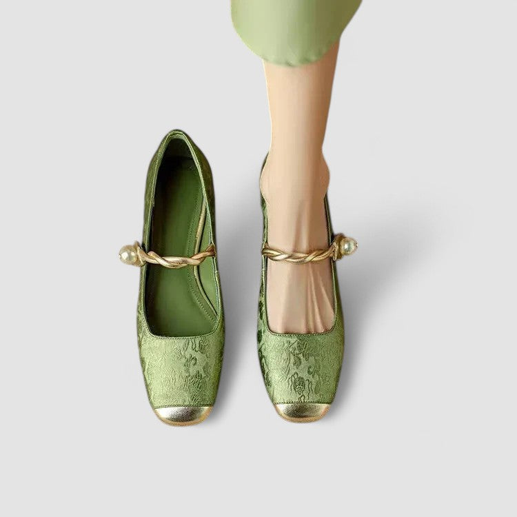 Ivy | Mary Jane Shoes for Women | Metallic Accents