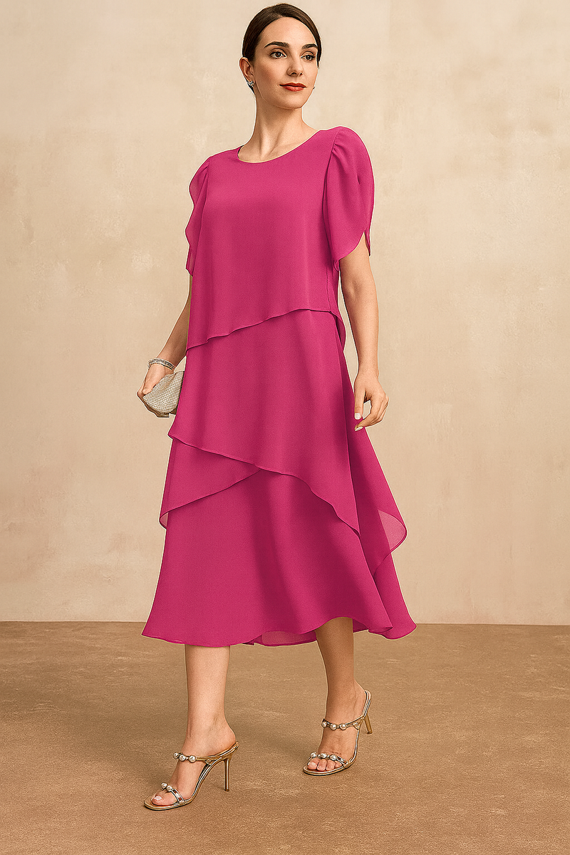 Alessia | Women's Dress | Tiered Skirt Layers Midi