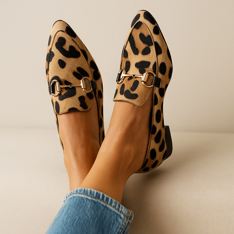 Constance | Loafers for Women | Printed Pattern Pointed Slip-On