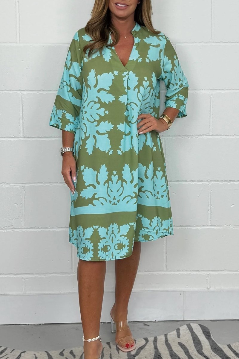 Stella | Women’s Summer Dress | Three Quarter Sleeve Midi