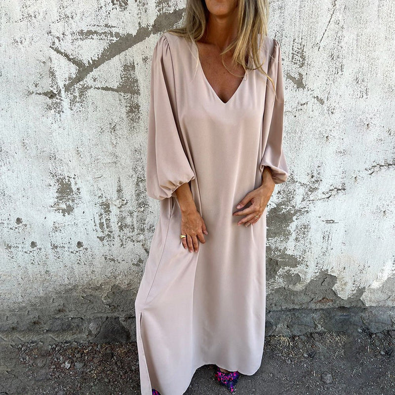 Madeleine | Women’s Dress | Maxi V-Neck  with Pocket