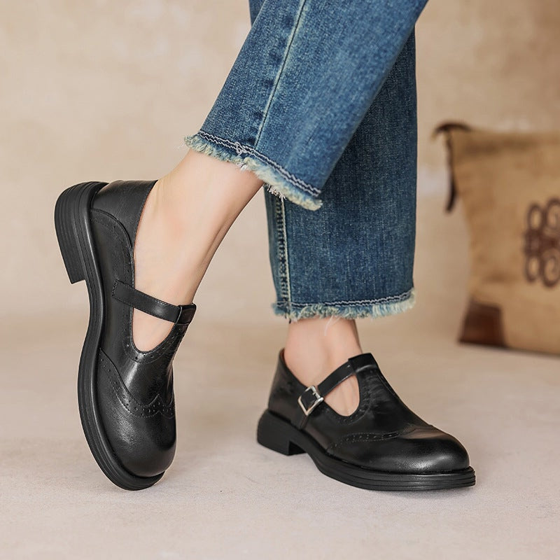 Mary Jane Shoes For Women | Closed Toe With Buckle Strap