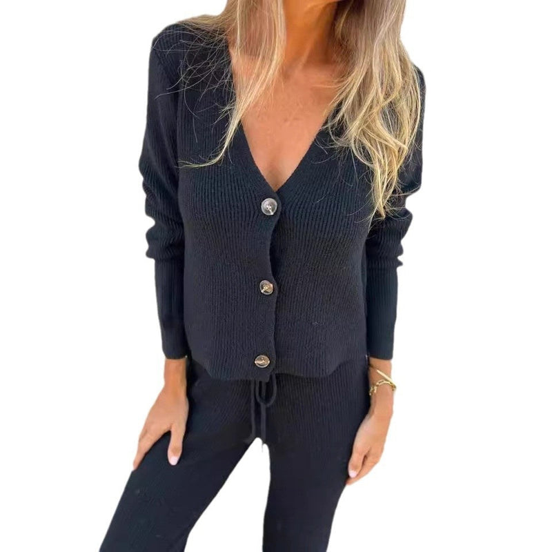 Theodora | Women's Two-Piece Set  | Cardigan and Trousers