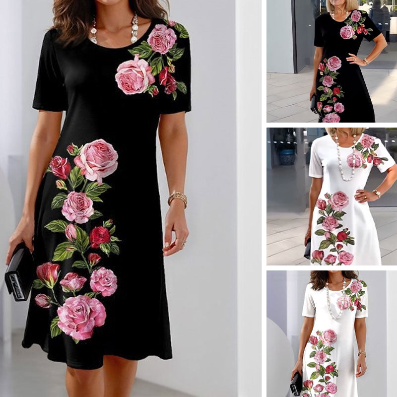Women’s Dress | Floral Round Neck