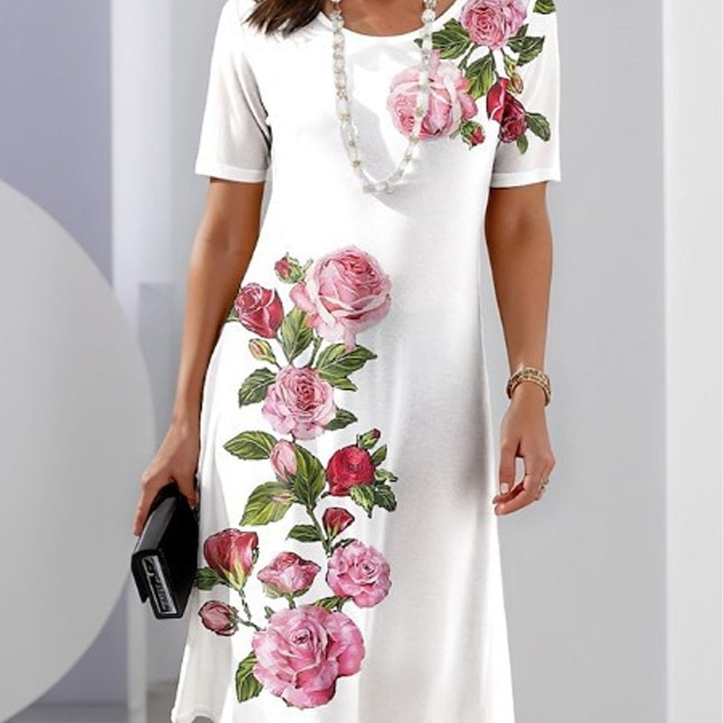Yvette | Women’s Dress | Floral Round Neck